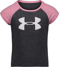 img 1 attached to 👧 Under Armour Girls' UA Logo Raglan SS: Stylish and trendy performance wear for active girls