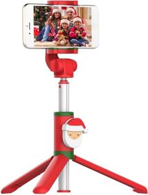 img 4 attached to 🎅 Селфи-палка-тренога Mituyo с Bluetooth со штативом и беспроводным пультом дистанционного управления | Совместимость с iPhone 12 Pro Max/11/X, Samsung Galaxy S20/S10/Note, Huawei и другими смартфонами | Редакция Рождественского Санты