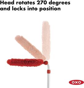 img 2 attached to Effortlessly Dust Every Inch with OXO Good Grips Microfiber Duster - 53 Inches Extendable Reach