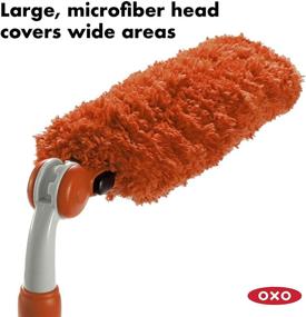 img 3 attached to Effortlessly Dust Every Inch with OXO Good Grips Microfiber Duster - 53 Inches Extendable Reach