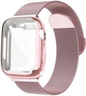 metal mesh magnetic band with case compatible with apple watch bands 40mm accessories & supplies logo