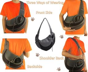 img 2 attached to 🐾 Autlet Dog Sling Carrier - Hands-Free, Breathable Mesh Travel Dog Backpack, Adjustable Puppy Carriers for Small Dogs and Cats - Safe & Convenient