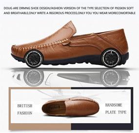 img 3 attached to Lapens Genuine LPMLFS1587 Bl40 Men's Premium Driving Shoes - Loafers & Slip-Ons