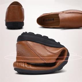 img 2 attached to Lapens Genuine LPMLFS1587 Bl40 Men's Premium Driving Shoes - Loafers & Slip-Ons