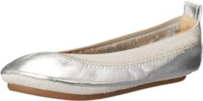 img 4 attached to 💃 Yosi Samra Sammie Metallic Toddler Girls' Shoes - Stylish Flats for Kids