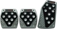 🚗 pilot automotive pm-211sz silver pedal set with black insert (3 pieces) logo