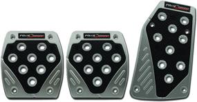 img 4 attached to 🚗 Pilot Automotive PM-211SZ Silver Pedal Set with Black Insert (3 Pieces)