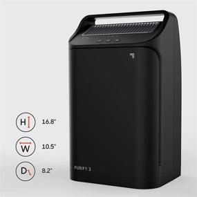 img 1 attached to 🌬️ Enhance Air Quality Effortlessly with Sharper Image PURIFY 3 True HEPA Air Cleaner: Ideal for Home, Office, Bedroom - Featuring Night Light & Portable Design in Sleek Black