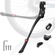 🚲 hfs cqq bike kickstand: adjustable aluminium alloy bicycle side kickstand for 24" 26" 28" 29" mountain bike/700c road bike/mtb/bmx - spring-loaded latch included logo