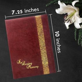 img 3 attached to 📚 In Loving Memory: SmartChoice Funeral and Memorial Service Guest Register Book, Burgundy Leatherette, Split Ring Format, 7.25x10 Inches