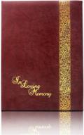 📚 in loving memory: smartchoice funeral and memorial service guest register book, burgundy leatherette, split ring format, 7.25x10 inches logo