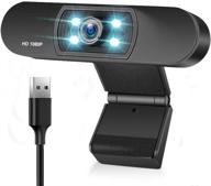 🎥 1080p hd usb webcam with microphone: widescreen streaming camera for high-quality video calling, conferencing, and gaming on pc desktops and laptops logo