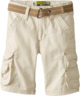 👖 boys' dungarees belted wyoming cargo shorts: stylish and functional clothing for kids logo