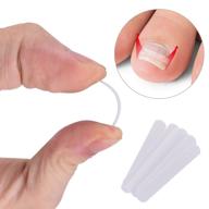 correct and straighten ingrown toenails with ingrown toenail corrector strips: 10pcs bottle of straightener clips curved bs brace for thick nail correction - foot tool logo