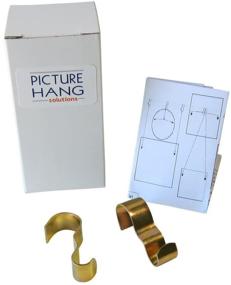 img 2 attached to 25 Pack of Brass Plated Steel Molding Hooks: Enhance Wall Art Display with Picture Rail Hangers
