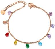 colorful girls' jewelry: lokaerlry titanium stainless bracelets for effortless style logo