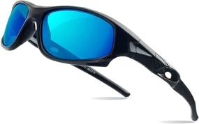 img 4 attached to AODUOKE Polarized Sports Sunglasses for Kids - Adjustable Strap, Ideal for Boys, Girls, and Youth