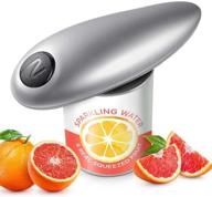 automatic electric can opener for all sizes, smooth edge restaurant gadget - ideal for chefs, seniors & arthritis (silver) логотип