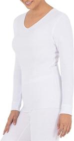 img 1 attached to Fruit Loom Womens Premium Thermal Sports & Fitness in Other Sports