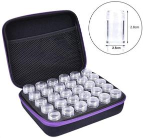 img 3 attached to 30-Piece Diamond Painting Accessory Storage Case: Embroidery Storage Box for Diamond Art, Jewelry, 📦 Beads, Rhinestones | Organizer Container Holder for Nail Arts, Cross Stitch | Shockproof Zipper Carry Bag
