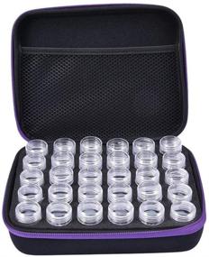 img 4 attached to 30-Piece Diamond Painting Accessory Storage Case: Embroidery Storage Box for Diamond Art, Jewelry, 📦 Beads, Rhinestones | Organizer Container Holder for Nail Arts, Cross Stitch | Shockproof Zipper Carry Bag