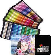 zenacolor 120 colored pencils set - premium art supplies 🖍️ in cardboard case - ideal for adult coloring books and more logo