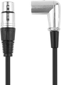img 3 attached to Coiled Microphone Cable Right Angle XLR Male To Female - Balanced Connector 10 Ft Stretch Cord