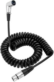 img 4 attached to Coiled Microphone Cable Right Angle XLR Male To Female - Balanced Connector 10 Ft Stretch Cord