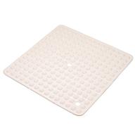 no-suction cup shower mat for refinished surfaces | 24x24 inch vinyl, easy-to-clean | made in italy logo