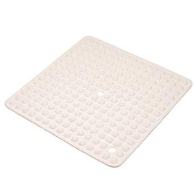 img 4 attached to No-Suction Cup Shower Mat for Refinished Surfaces | 24x24 Inch Vinyl, Easy-to-Clean | Made in Italy