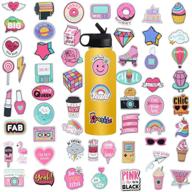 🎀 cute laptop sticker pack: waterproof vinyl girl stickers for water bottles, skateboards, and more - 60pcs decal set logo