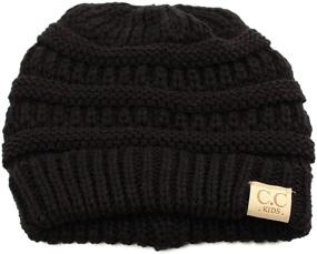 img 4 attached to ⚓ Boys' Chunky Stretchy Slouch Beanie Hat - Accessories in Hats & Caps