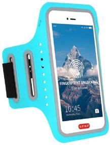 img 4 attached to 📱 Waterproof Running Armband Cell Phone Holder for iPhone 12 11 Pro MAX XS XR X 8 7 6S 6 Plus SE Galaxy LG - 6.7 inch