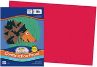 🎨 sunworks construction paper, holiday red, 12x18 - 50 sheets: vibrant art and craft paper for festive projects logo