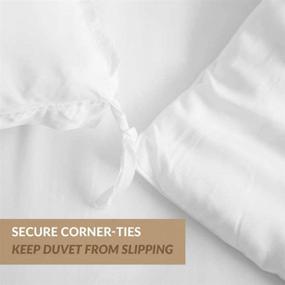 img 1 attached to True Luxury Egyptian Cotton Duvet Cover Set - 1000 Thread Count - Fits Mattress Up to 18'' Deep Pocket - 3 PC Twin/TwinXL - White
