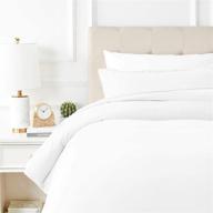 true luxury egyptian cotton duvet cover set - 1000 thread count - fits mattress up to 18'' deep pocket - 3 pc twin/twinxl - white logo