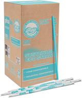 🌊 phade eco-friendly sustainable marine biodegradable compostable giant straws - 250 count, individually wrapped, 10.25 inches long logo