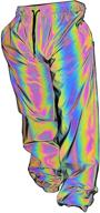 stay stylish and safe at night with lzlrun rainbow reflective shorts pants for men logo