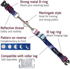 img 3 attached to Leashboss Chain Martingale Reflective Dog Collar: 🐕 Pattern Collection, Stainless Steel Chain, No Pull Training