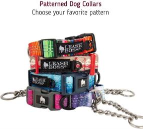 img 1 attached to Leashboss Chain Martingale Reflective Dog Collar: 🐕 Pattern Collection, Stainless Steel Chain, No Pull Training