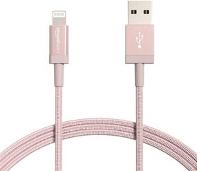 img 4 attached to 📱 Amazon Basics 1-Ft Rose Gold MFi Certified USB-A to Lightning Cable for iPhone & iPad