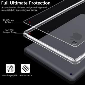 img 1 attached to 📱 AIWEI Diamond Clear iPad Case: Slim Fit Hard Case for iPad 9th/8th/7th Gen (2021/2020/2019) with Non-Yellowing & Military Grade Drop Protection