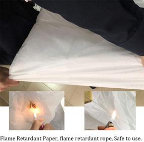 img 2 attached to 🏮 100% Biodegradable Chinese Lanterns 12-Pack with Attached Fuel Cell - Sky Lanterns in Memory of Loved Ones (White)