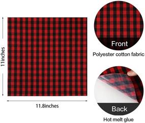 img 3 attached to 🏷️ Chic Color Buffalo Plaid Heat Transfer Vinyl: 12 Pieces of Checkered Vinyl Fabric for Iron-on Adhesive Clothes Patches, Hats, and Cloth Bags