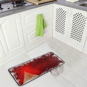 img 1 attached to Блестящие коврики для кухни на Рождество с антискользящим покрытием