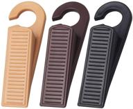 🚪 pack of 3 rubber door stopper wedges with hook – prevents lock-outs and keeps doors open логотип