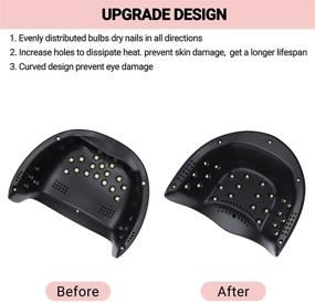 img 1 attached to 💅 MelodySusie UV LED Nail Lamp 48W: Professional Nail Dryer for Gel Polish - Upgraded with LG Chips, Touch Control, Sensor, and 4 Timer Settings