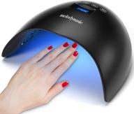 💅 melodysusie uv led nail lamp 48w: professional nail dryer for gel polish - upgraded with lg chips, touch control, sensor, and 4 timer settings logo