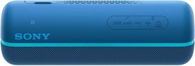img 2 attached to Sony SRS-XB22 Портативная колонка с Bluetooth: водонепроницаемая беспроводная колонка для вечеринок со вспышкой линейного света - громкий звук для телефонных звонков, Bluetooth-колонки - голубой цвет.