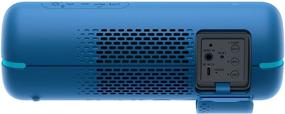 img 1 attached to Sony SRS-XB22 Портативная колонка с Bluetooth: водонепроницаемая беспроводная колонка для вечеринок со вспышкой линейного света - громкий звук для телефонных звонков, Bluetooth-колонки - голубой цвет.